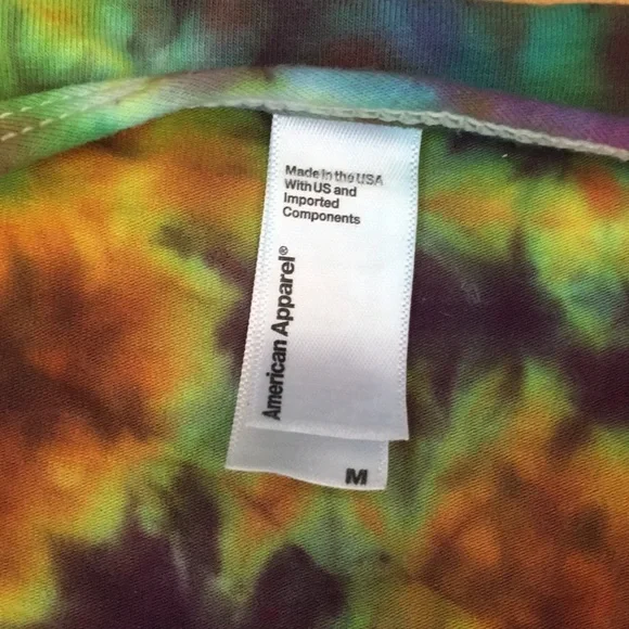 American Apparel Cross Crop Top — Professional Grateful Dead Tie Dye — Size M - Picture 3 of 3